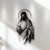 Christianartworkshop Jesus with Halo Silhouette Metal Wall Decor for Faithful Home