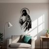 Christianartworkshop Jesus with Halo Silhouette Metal Wall Decor for Faithful Home