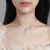925 Silver Double Cross Necklace: Faith - Inspired Sparkle