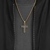 Christianartworkshop Multi - Style Two - Tone Cross Necklace: Blend of Faith and Chic Hues