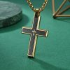 Christianartworkshop Multi - Style Two - Tone Cross Necklace: Blend of Faith and Chic Hues