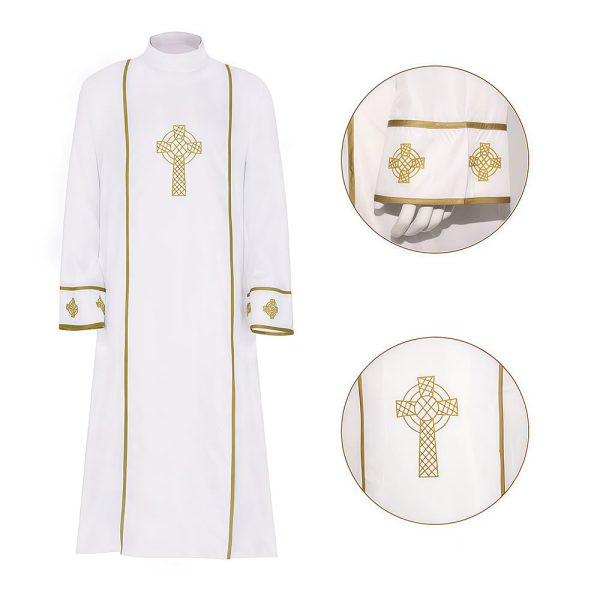 Christianartworkshop Multi - Style White Clergy Robes: Ideal for Church Worship & Rituals