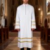 Christianartworkshop Multi - Style White Clergy Robes: Ideal for Church Worship & Rituals