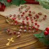 Thanksgiving Gift: Red Bead Rosary | With red beads of fervor, we honor God's grace