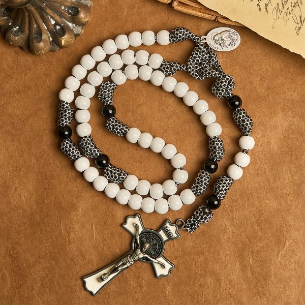 Solid Knot Nylon Cord Rosary with St. Anthony Medal: Restore Lost Hope