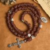 Warrior's Devotion Deep Red Paracord Rosary with St. Michael the Archangel