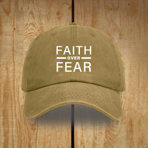 Faith Over Fear Unisex Cotton Hat - Christian Artwork