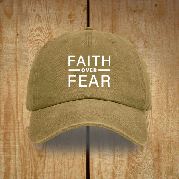 Faith Over Fear Unisex Cotton Hat - Christian Artwork