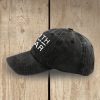 Christianartworkshop Minimalist Bold Statement Faith Over Fear Unisex Distressed Washed Cotton Hat