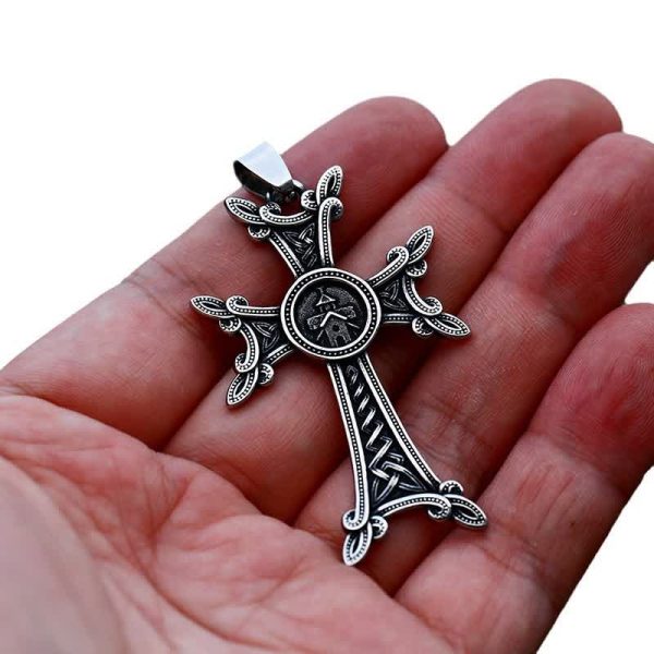 Christianartworkshop Orthodox Church Celtic Knot Armenian Cross Pendant Necklace
