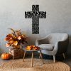 Christianartworkshop Textured Lord's Prayer Cross Metal Wall Decor with Biblical Phrases