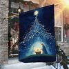 Christianartworkshop Holy Night Nativity Garden Flag: Starry Tree & Bethlehem Star Decor