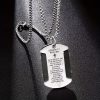 Christianartworkshop Stainless Steel Tri - Color Serenity Prayer Cross Necklace: Timeless Devotion