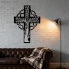 Christianartworkshop Rustic Tree of Life Cross Black Metal Wall Decor