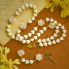 10mm Luminous Heart and White Rose Rosary: Mary's Gentle Protection