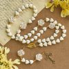 Thanksgiving Gift: 10mm Luminous Heart and White Rose Rosary: Mary's Gentle Protection
