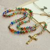 Festive Joy Colorful Clear Beads and Star Accents Christmas Rosary: Follow the Holy Light