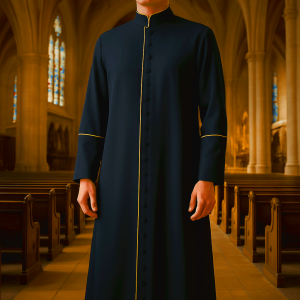 Medieval Style Clergy Robe in Assorted Colors & Cross Detailing