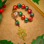 Christmas Devotion Red Green Holiday Beads Pocket Rosary: Pray anywhere, anytime