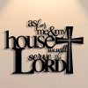 Christianartworkshop Faith - Filled Black Metal Wall Decor: Cross & As for Me & My House Verse