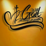 Christian Metal Wall Decor with Cross and Bible Verse