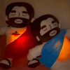 2-Colored Jesus Plush Sleep Soother Doll: Glow, Breathing & Soothing Music