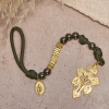 Hematite-Style Beads Compact Prayer Pocket Rosary with Crucifix & Personalized JESUS Letter