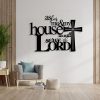 Christianartworkshop Faith - Filled Black Metal Wall Decor: Cross & As for Me & My House Verse