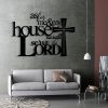 Christianartworkshop Faith - Filled Black Metal Wall Decor: Cross & As for Me & My House Verse