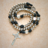 Battle Prayer Custom Rosary in Silver-Toned Beads & Personalized JESUS Letter