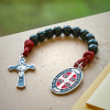 Faith Defender Paracord Pocket Rosary with St. Benedict: Shield of Christ