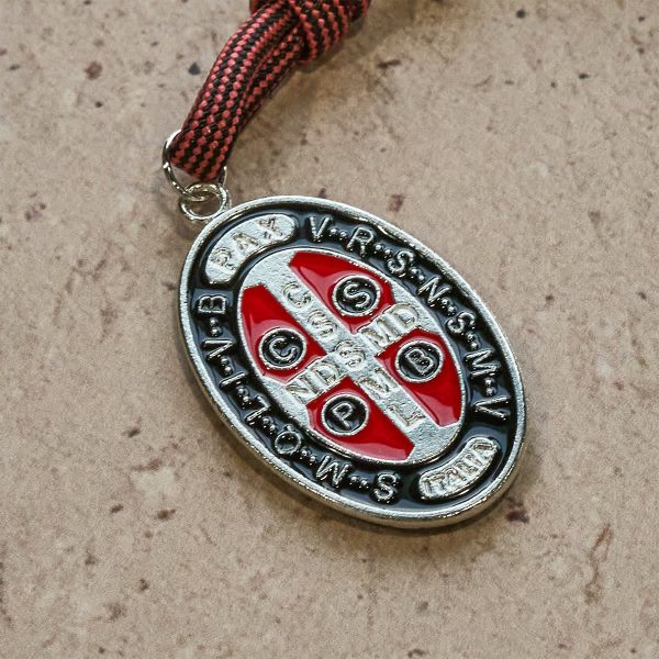 Faith Defender Paracord Pocket Rosary with St. Benedict: Shield of Christ