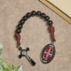 Faith Defender Paracord Pocket Rosary with St. Benedict: Shield of Christ