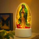 Serene Virgin Mary Night Light - Oval Design for Devotion
