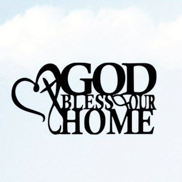 Christianartworkshop God Bless Our Home Metal Wall Decor: Divine Blessing & Family Faith