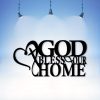 Christianartworkshop God Bless Our Home Metal Wall Decor: Divine Blessing & Family Faith