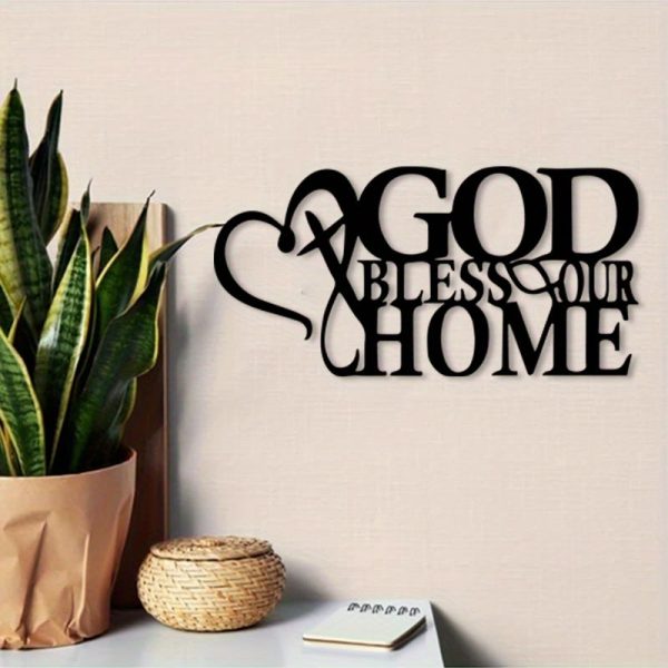 Christianartworkshop God Bless Our Home Metal Wall Decor: Divine Blessing & Family Faith