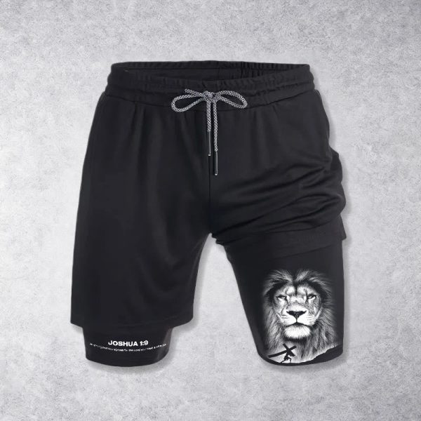 Joshua 1:9 Lion Performance Shorts
