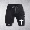 Christianartworkshop John 3:16 Cross Performance Shorts
