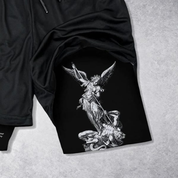 Christianartworkshop Isaiah 41:10 Angel & Devil Performance Shorts