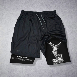 Isaiah 41:10 Angel & Devil Performance Shorts
