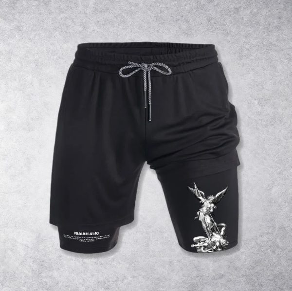 Christianartworkshop Isaiah 41:10 Angel & Devil Performance Shorts