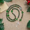 Joyful Green Tree of Hope Christmas Rosary: Celebrate Christ's Birth