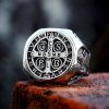 Christianartworkshop St. Benedict Cross Faith Ring: A Symbol of Loving Gift