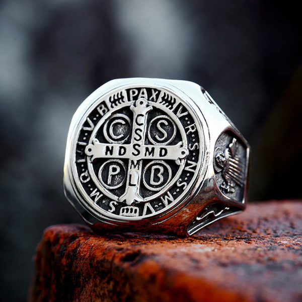 Christianartworkshop St. Benedict Cross Faith Ring: A Symbol of Loving Gift