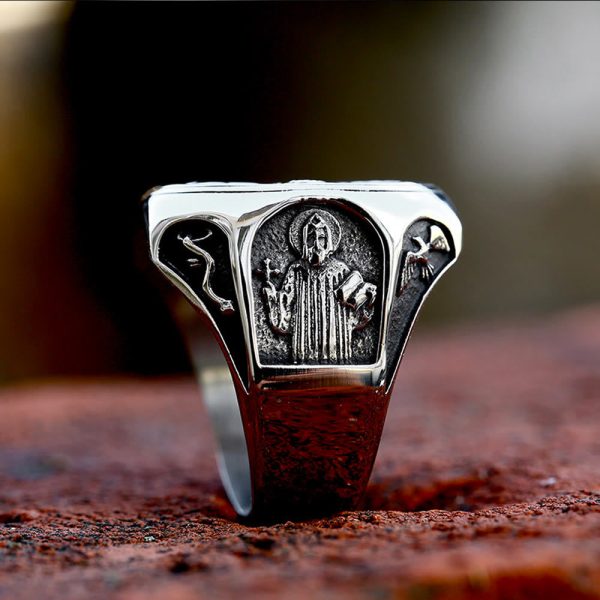 Christianartworkshop St. Benedict Cross Faith Ring: A Symbol of Loving Gift