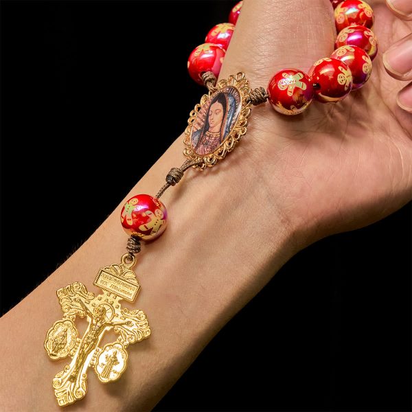 Christianartworkshop Christmas Devotion Red Green Holiday Beads Pocket Rosary: Pray anywhere, anytime