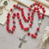 Soft Clay Rose Rosary: Floral Devotion & Handcrafted Spiritual Connection