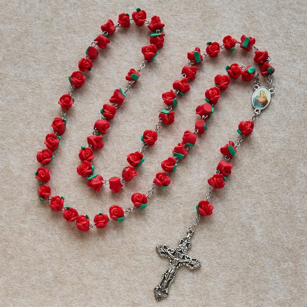 Soft Clay Rose Rosary: Floral Devotion & Handcrafted Spiritual Connection