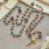 Christmas Rainbow Beads Rosary with Golden Cross: Devotion & Vibrant Faith